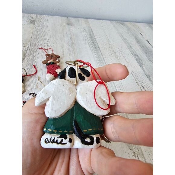 Vintage Eddie walker dog Angel ornament stocking bulldog good dog puppy Xmas tre - Picture 7 of 9